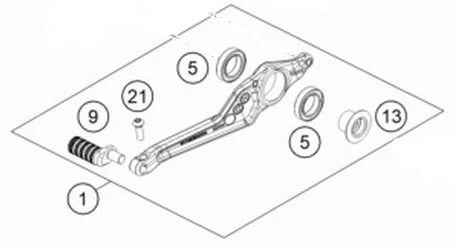 KTM Voetrempedaal Opstapplaat 61713051000C1 3 KTM Voetrempedaal Opstapplaat 61713051000C1