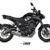 MIVV Compleet Systeem Met Oval Titanium Demper Met Carbon Cap Yamaha MT-09 '13-