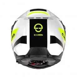 Schuberth C5 Eclipse Motorhelm -Motorfietsuitrustings Winkel c5 eclipse wit geel achterzijde b845