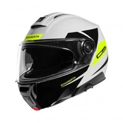 Schuberth C5 Eclipse Motorhelm -Motorfietsuitrustings Winkel c5 eclipse wit geel voorzijde ce24