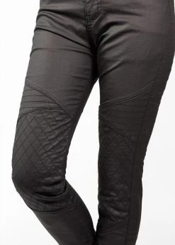 John Doe Betty Biker Jeggings Zwart Motorbroek -Motorfietsuitrustings Winkel john doe betty biker jeggings black jdj4009 knie 47e6