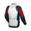 Macna Rancher Motorjas -Motorfietsuitrustings Winkel rancher grijs blauw rood achterzijde e80b