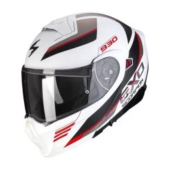 Scorpion Exo-930 Navig Motorhelm -Motorfietsuitrustings Winkel scorpion exo 930 navig wit rood 6752