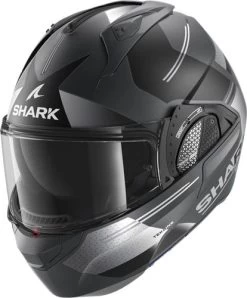Shark Evo GT Tekline Motorhelm -Motorfietsuitrustings Winkel shark evo gt tekline zwart grijs 4a16